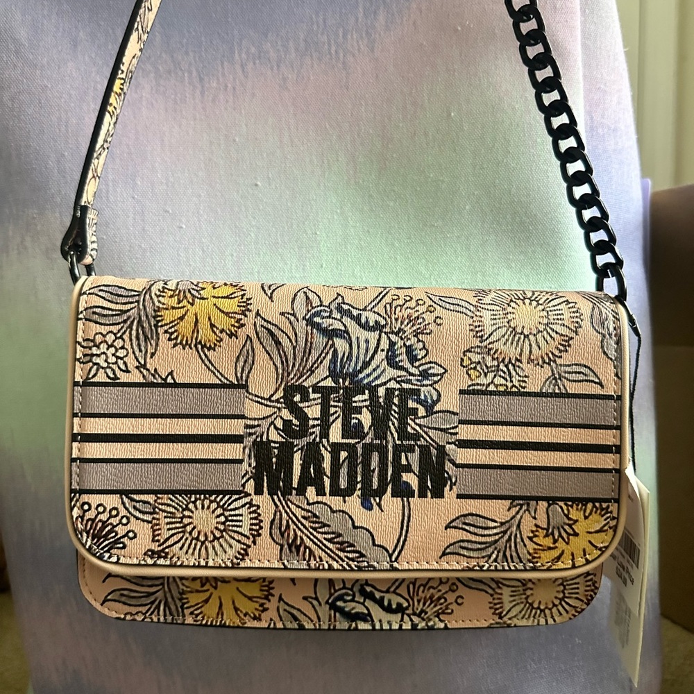 Steve Madden Floral Crossbody Bag - Cream and Yellow